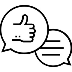 Feedback Line Vector Icon