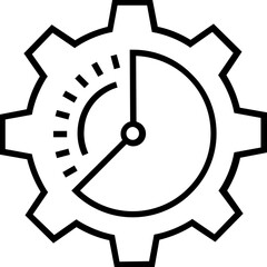 Speed Optimization Line Vector Icon
