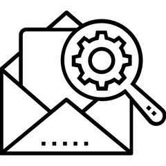 Email Optimization Line Vector Icon