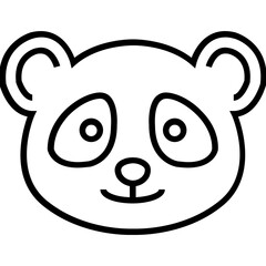 Google Panda Line Vector Icon