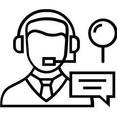SEO Consulting Line Vector Icon
