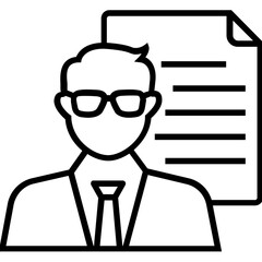 Client Brief Line Vector Icon