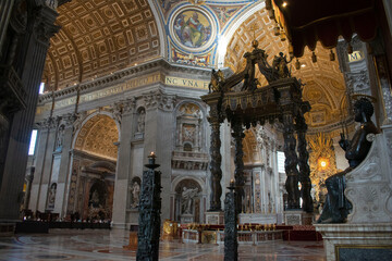 Fototapety  Wnętrze Bazyliki św. piotra w Rzymie