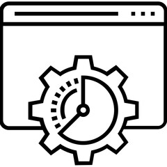 Web Optimization Line Vector Icon