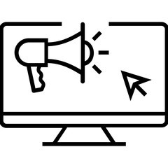 Ad Campaign Line Vector Icon