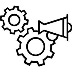 Advertising Management Line Vector Icon