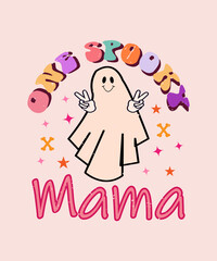 one spooky mama cute boo 