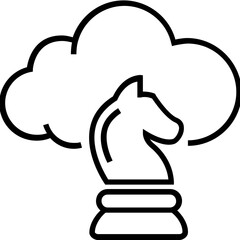 Digital Strategy Line Vector Icon