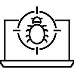 Malware Removal Line Vector Icon