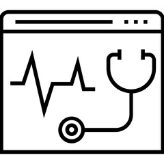 Medical Web page Line Vector Icon