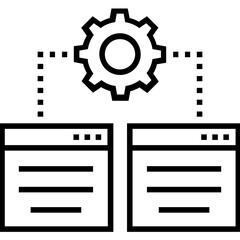 Developing Site Structure Line Vector Icon