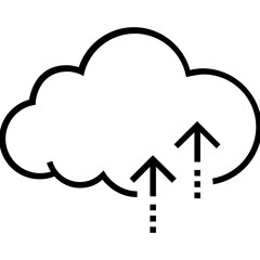 Cloud Information Line Vector Icon