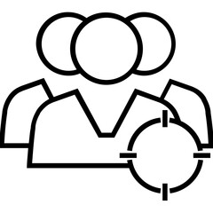 Focus Group Line Vector Icon