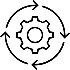 Project Revenue Line Vector Icon