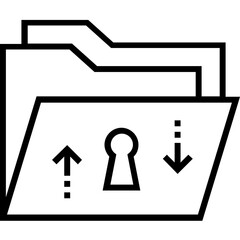 Secure Connection Line Vector Icon