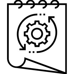 Paper Organiser Line Vector Icon