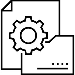 Data Process Line Vector Icon