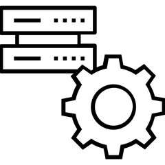 Database Development Line Vector Icon