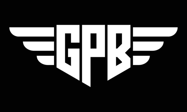 GPB three-letter geometric initial letter logo design template.