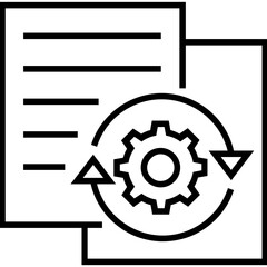 File Management Line Vector Icon