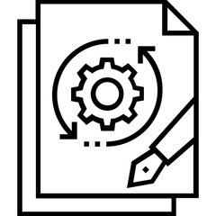 Blog Management Line Vector Icon