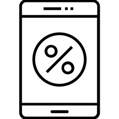 Mobile Commerce Line Vector Icon