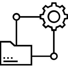 Data Processing Line Vector Icon