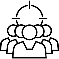 Target Audience Line Vector Icon