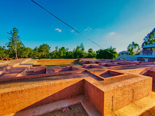 12-07-2022 Malda West Bengal India, ancient budhdhist excavation site now being restored in west...