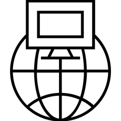 DNS Management Line Vector Icon