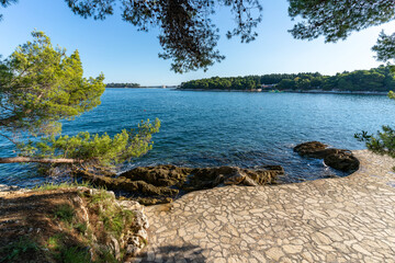 The bay plava laguna on the mediterranean sea in Porec, Croatia © DZiegler