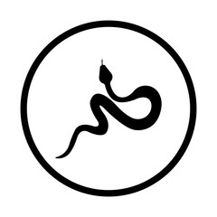 Snake. Danger. Warning. Vector image.