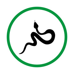 Snake. Danger. Warning. Vector image.