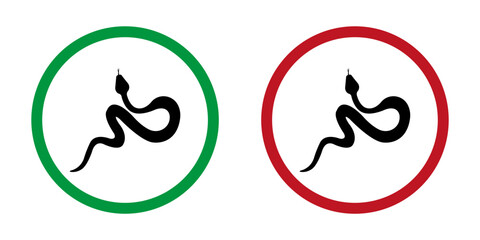 Obraz premium Snake. Danger. Warning. Vector image.