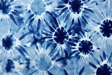 Shibori indigo Japanese fabric dyeing texture - obrazy, fototapety, plakaty