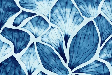 Fotobehang Shibori indigo Japanese fabric dyeing texture © artistmef