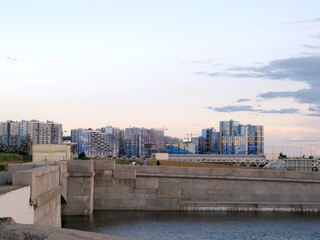 Naklejka premium residential high-rise buildings in the city quarter