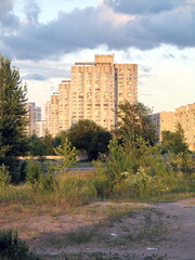 residential high-rise buildings in the city quarter