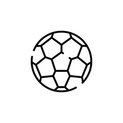 Fototapeta premium Football Dotted Line Icon Vector Illustration Logo Template. Suitable For Many Purposes.