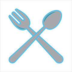 fork and spoon icon vector design template