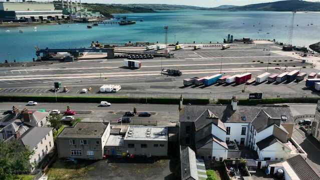 Larne Harbour and Lough Co Antrim Northern Ireland 