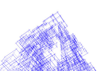 Architectural drawing vector illustration