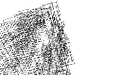 Architectural drawing vector illustration