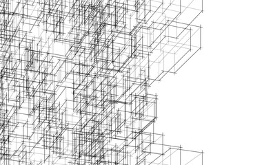 Architectural drawing vector illustration