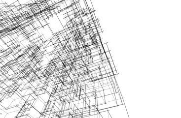 Architectural drawing vector illustration