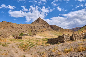 view of the nurota mountains in uzbekistan
