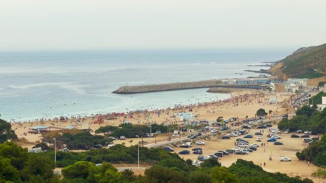Panoramic view over Dalia beach in Morocco