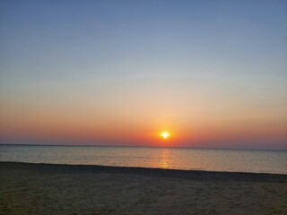 Sunrise on the Red Sea in the Marsa Alam area, Egypt - Iberotel Costa Mares.