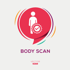 Creative (Body scan) Icon, Vector sign.