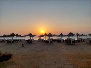 Sunrise on the Red Sea in the Marsa Alam area, Egypt - Iberotel Costa Mares.